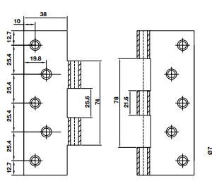 Bản lề lá Hafele 926.20.345