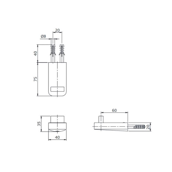 Bản vẽ móc áo TOTO TX704ARS