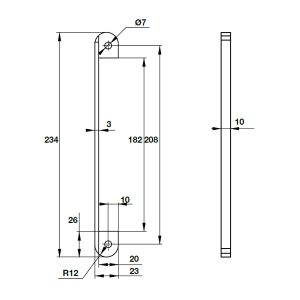 Bas chêm thân khóa Hafele 900.09.695