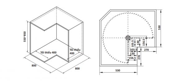 Bộ rổ góc xoay 270 độ Hafele 548.37.010