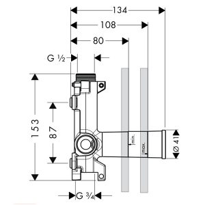 Bộ sen tắm 2X12 cm Hafele 589.29.717