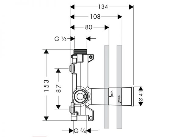 Bộ sen tắm 2X12 cm Hafele 589.29.717