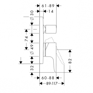 Bộ trộn âm tường CITTERIO M Hafele 589.29.544