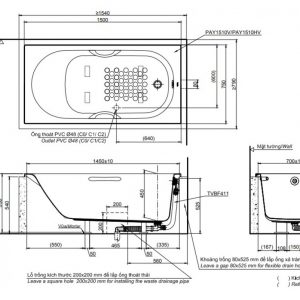 Bồn tắm TOTO PAY1510V