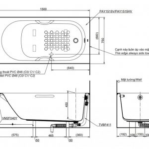 Bồn tắm TOTO PAY1515VC