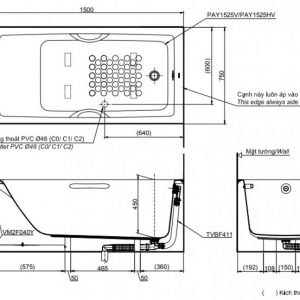 Bồn tắm TOTO PAY1525VC