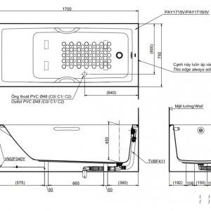 Bồn tắm TOTO PAY1715HVC