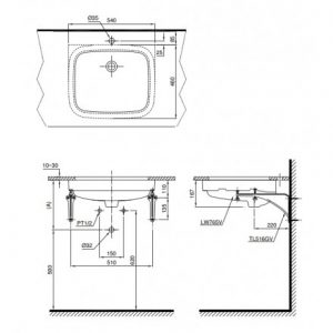 Chậu đặt âm bàn TOTO LT765