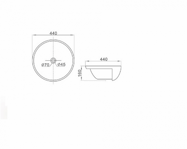 Chậu đặt bàn lavabo CLARA CB-1113