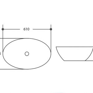 Chậu đặt bàn lavabo CLARA CB-1114