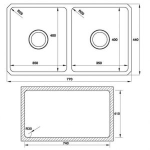 Chậu rửa bát Hafele HS19-SSN2S90S