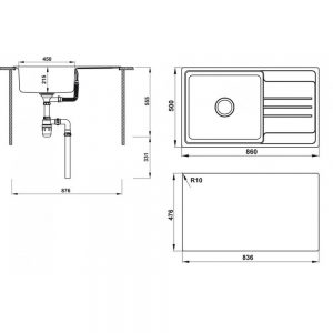 Chậu rửa bát Hafele HS20-SSN1S60