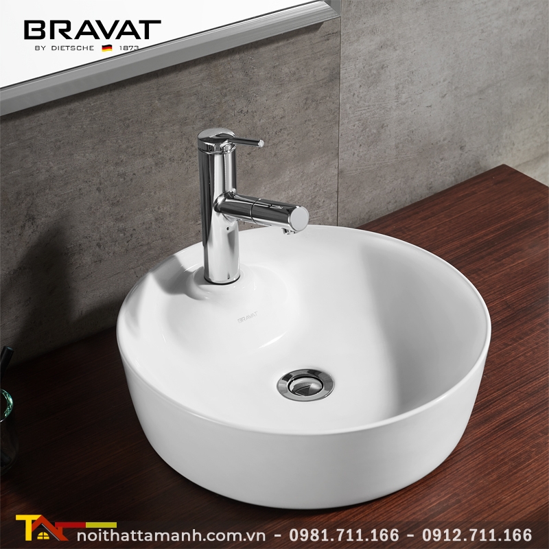 Chậu rửa mặt Bravat C22239W-1-ENG