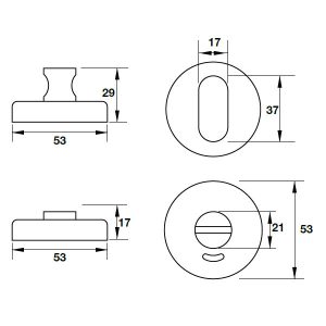 Chốt vệ sinh Hafele 902.54.292