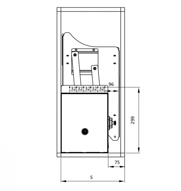 Giá bát dĩa với rỗ lưới dẹt Hafele 504.76.215