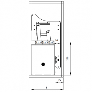 Giá bát dĩa với rỗ lưới dẹt Hafele 504.76.217