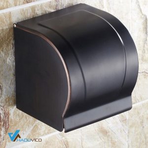Hộp giấy vệ sinh treo tường đen Haduvico PK058