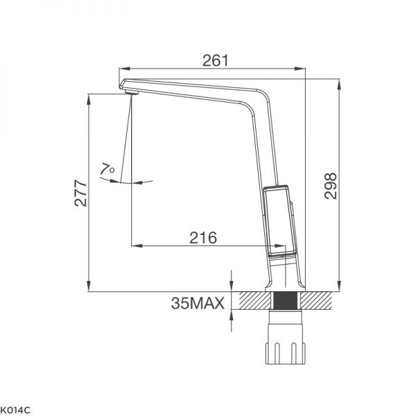 Vòi rửa bát Malloca K014C