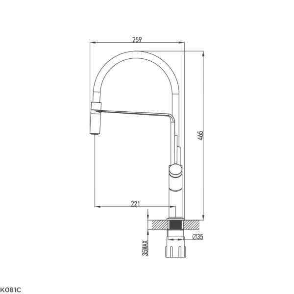 Vòi rửa bát Malloca K94C