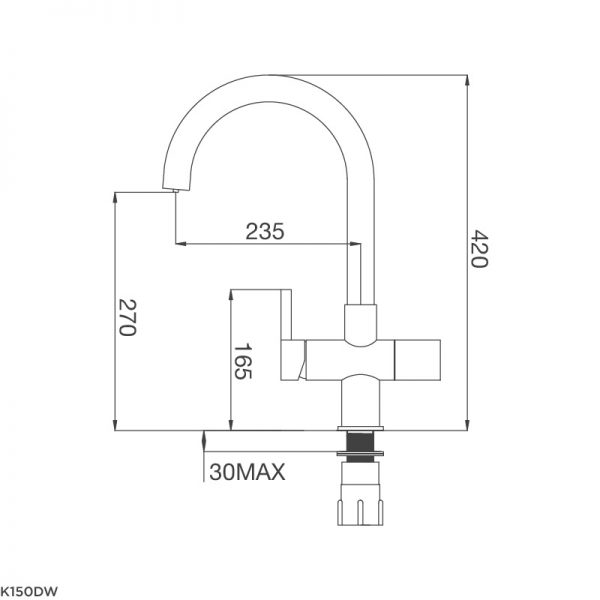 Vòi rửa bát Malloca K150DW