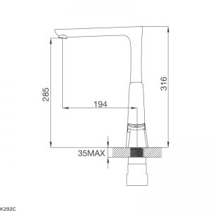 Vòi rửa bát Malloca K292C