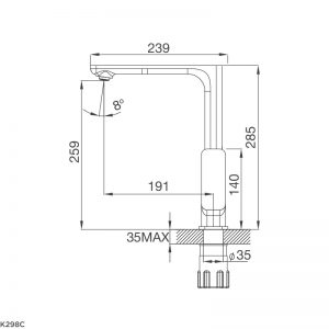 Vòi rửa bát Malloca K298C