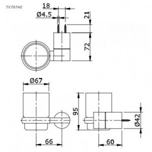 Kệ đựng bàn chải TOTO TX707AE