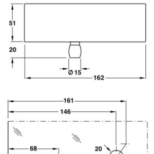 Kẹp kính Hafele 981.00.011