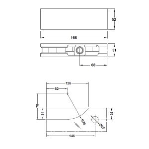 Kẹp kính Hafele 981.00.658