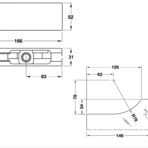 Kẹp kính Hafele 981.50.020