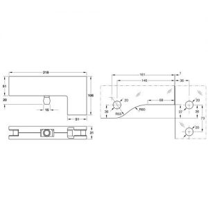 Kẹp kính chữ L Hafele 981.00.033