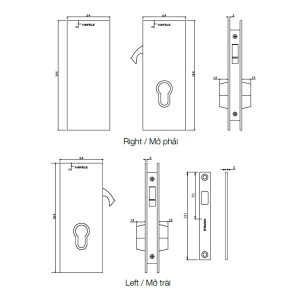 Khóa cửa kính Hafele 981.59.100