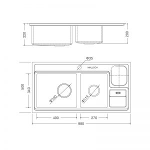 Chậu rửa bát Malloca MS 8804 N