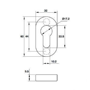 Nắp che ruột khóa Hafele 903.58.121