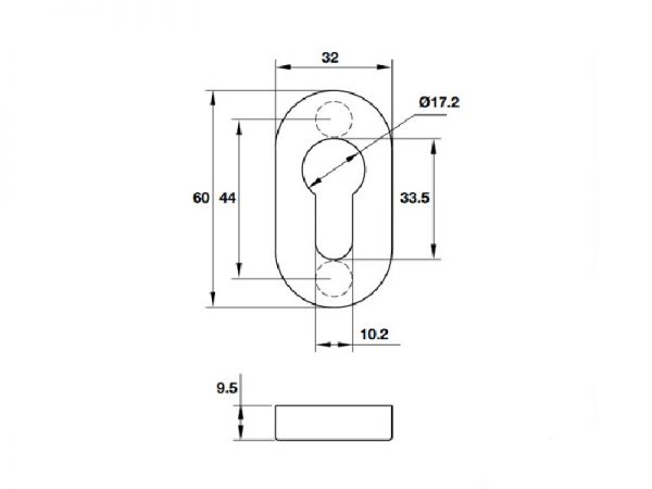 Nắp che ruột khóa Hafele 903.58.121