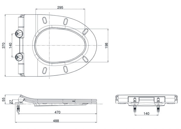 Nắp đậy bàn cầu TOTO TC600VS