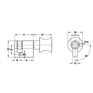 Ruột khóa một đầu vặn Hafele 916.64.033