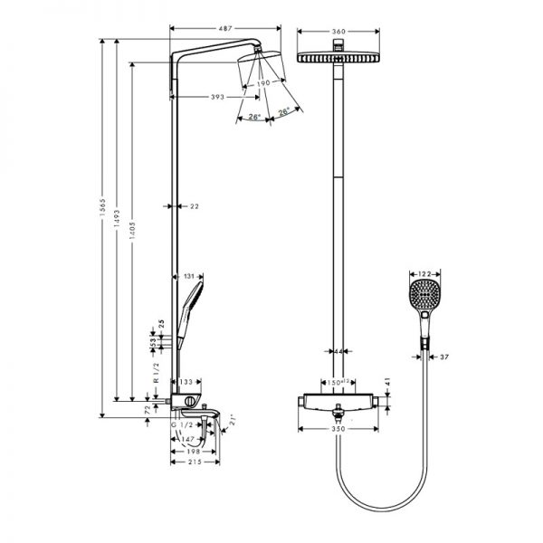 Sen cây nhiệt độ RAINDANCE 360 589.51.507