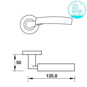 Tay gạt có nắp che Hafele 903.99.032