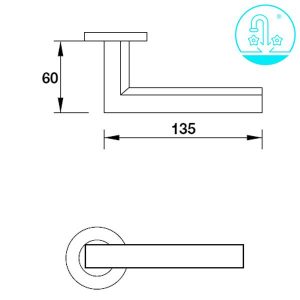 Tay gạt có nắp che Hafele 903.99.033