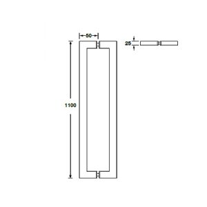 Tay kéo chữ H Hafele 903.02.032