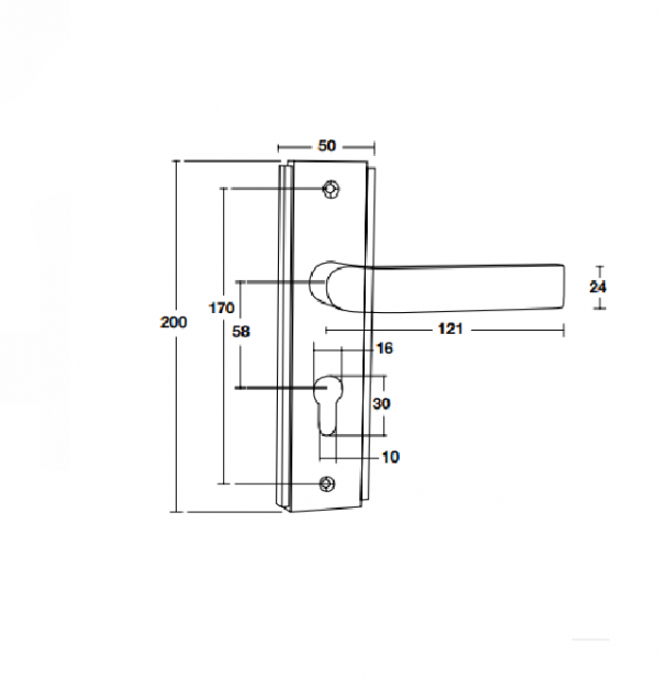 Tay nắm đế dài Hafele BM055-58