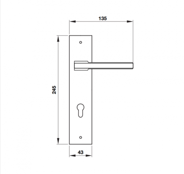 Tay nắm gạt đế dài Hafele 901.79.063