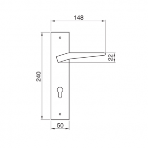 Tay nắm gạt đế dài Hafele 901.79.071