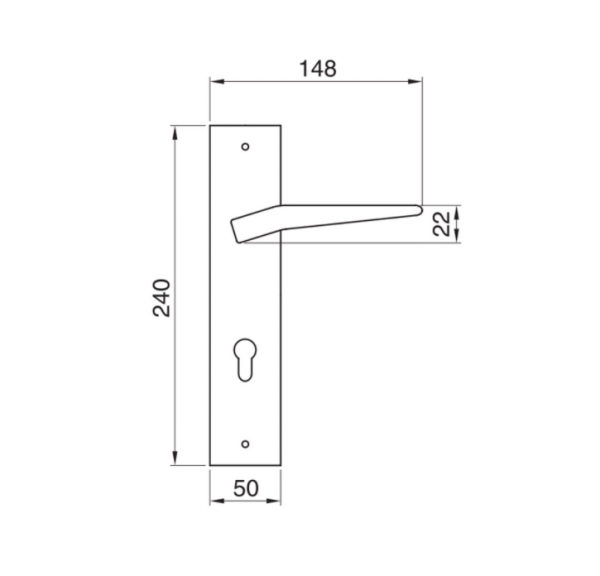 Tay nắm gạt đế dài Hafele 901.79.071