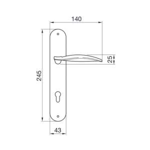 Tay nắm gạt đế dài Hafele 901.79.080