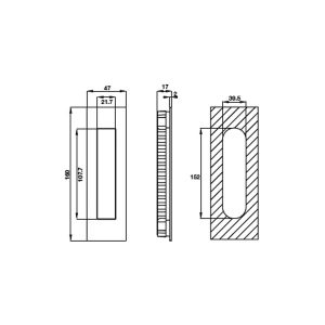 Tay nắm kéo âm Hafele 903.11.960