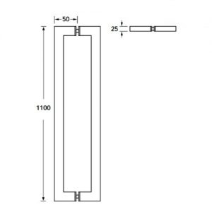 Tay nắm kéo dạng vuông Hafele 903.02.030