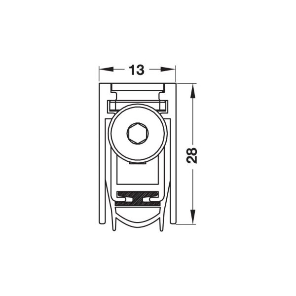 Thanh chắn bụi tự động Hafele 950.45.016