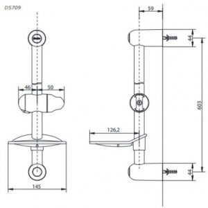 Thanh trượt sen tắm TOTO DS709R